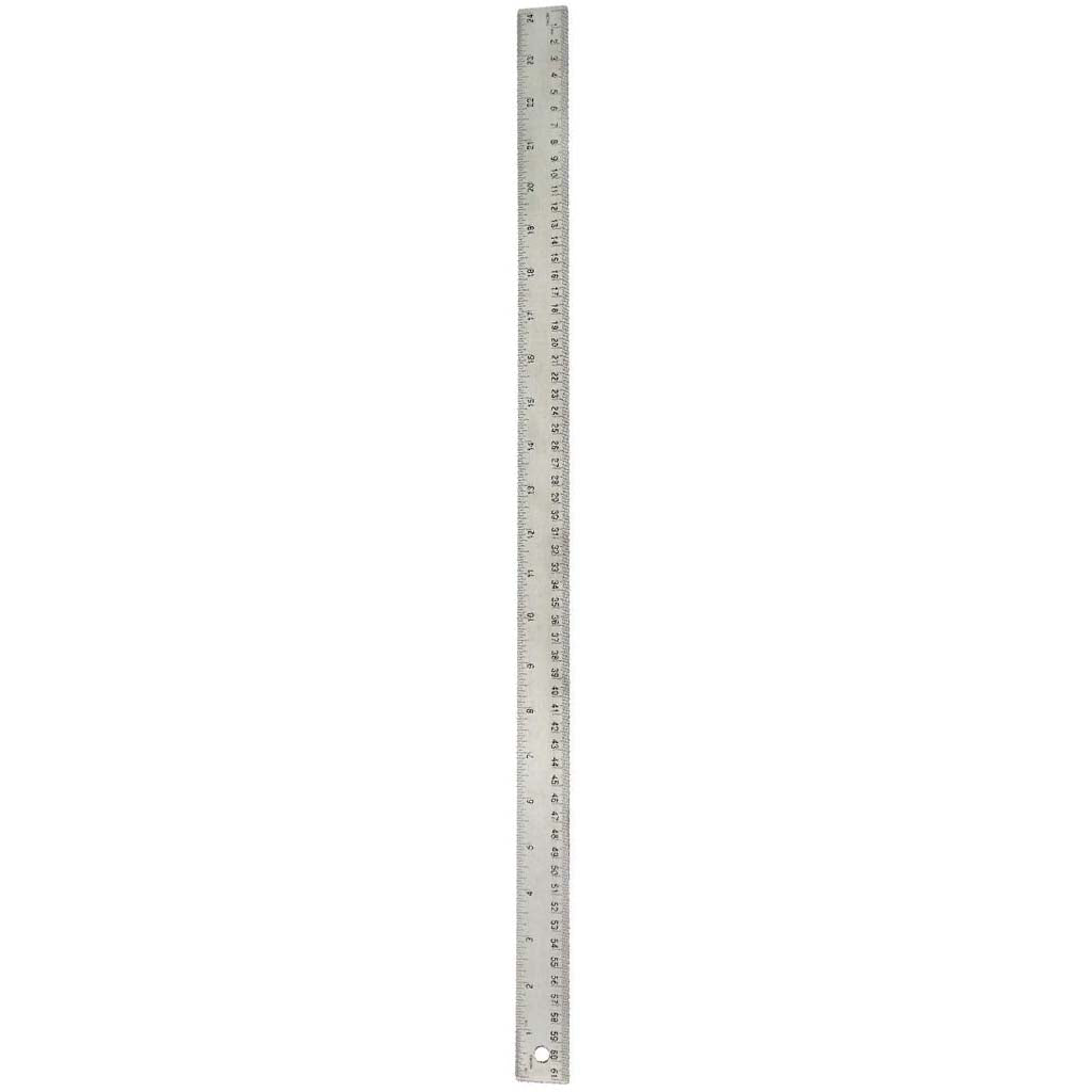 Alumicolor Stainless Steel Ruler w Cork Back 24in