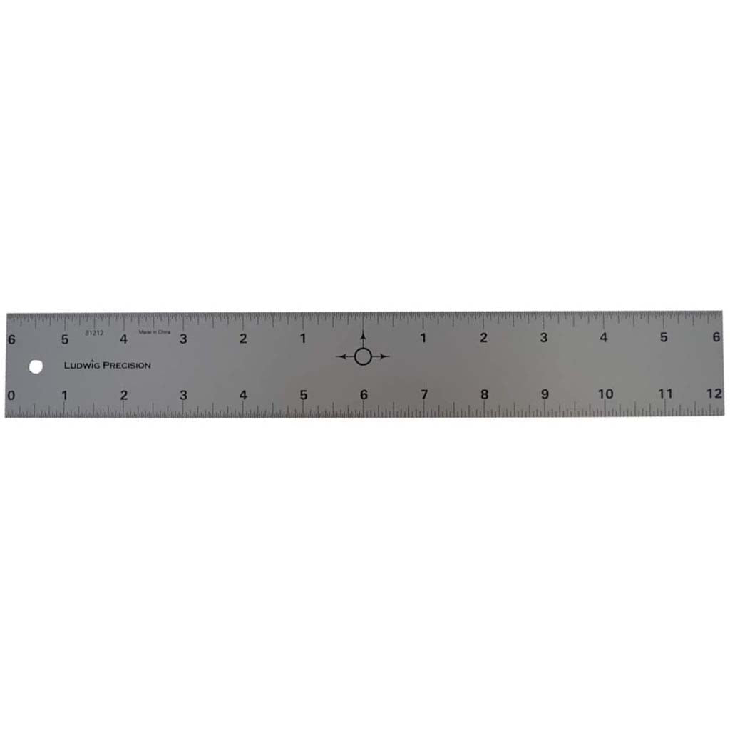 Aluminum Center Finding Ruler 12in