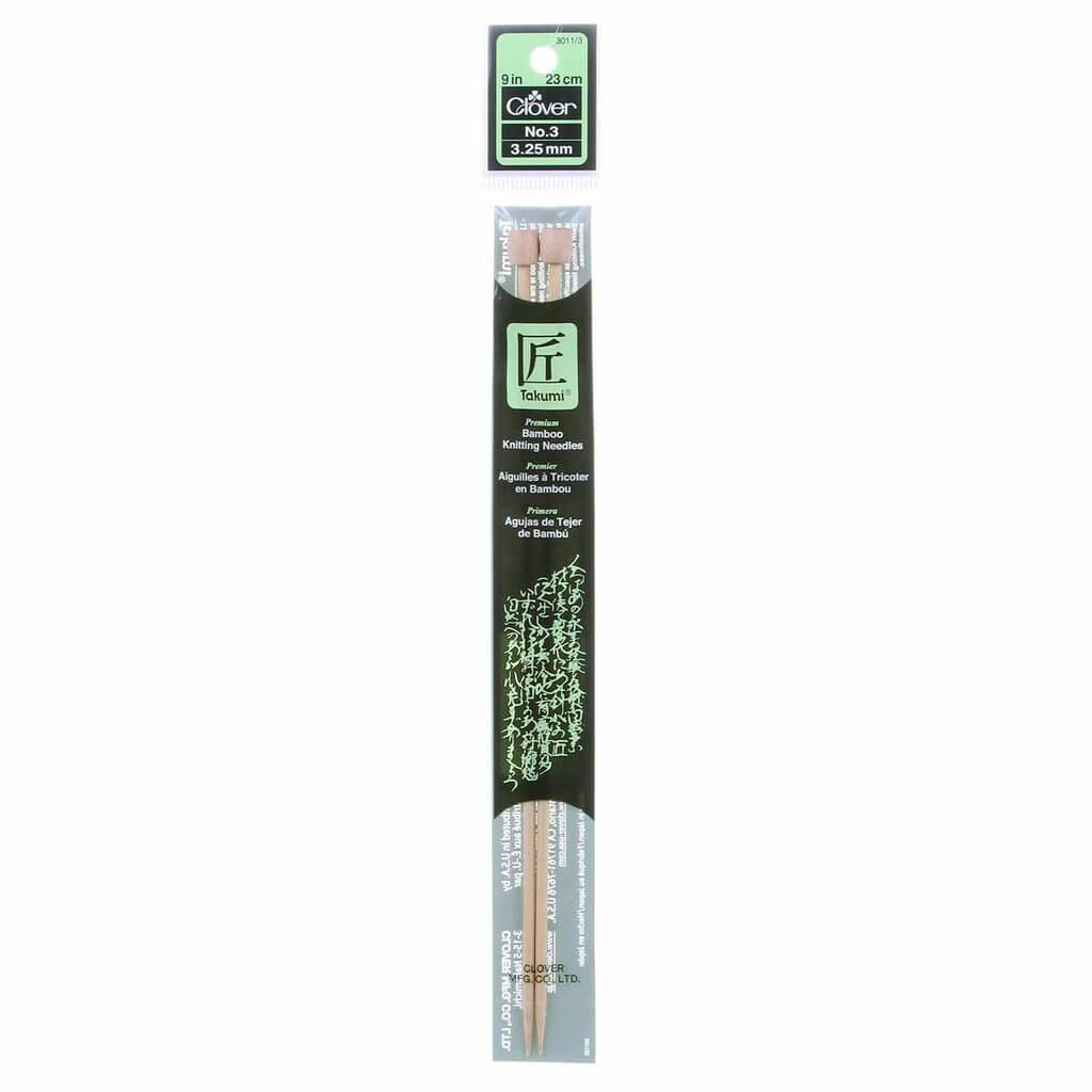 Clover Bamboo Knitting Needle 9 Inches