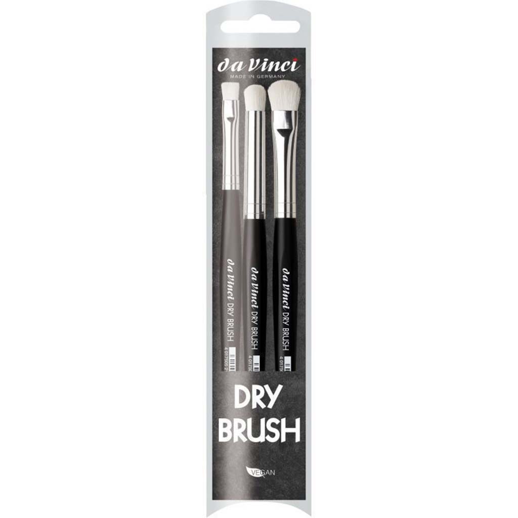 Da Vinci Dry Brush Synthetic Goat Brushes Set of 3