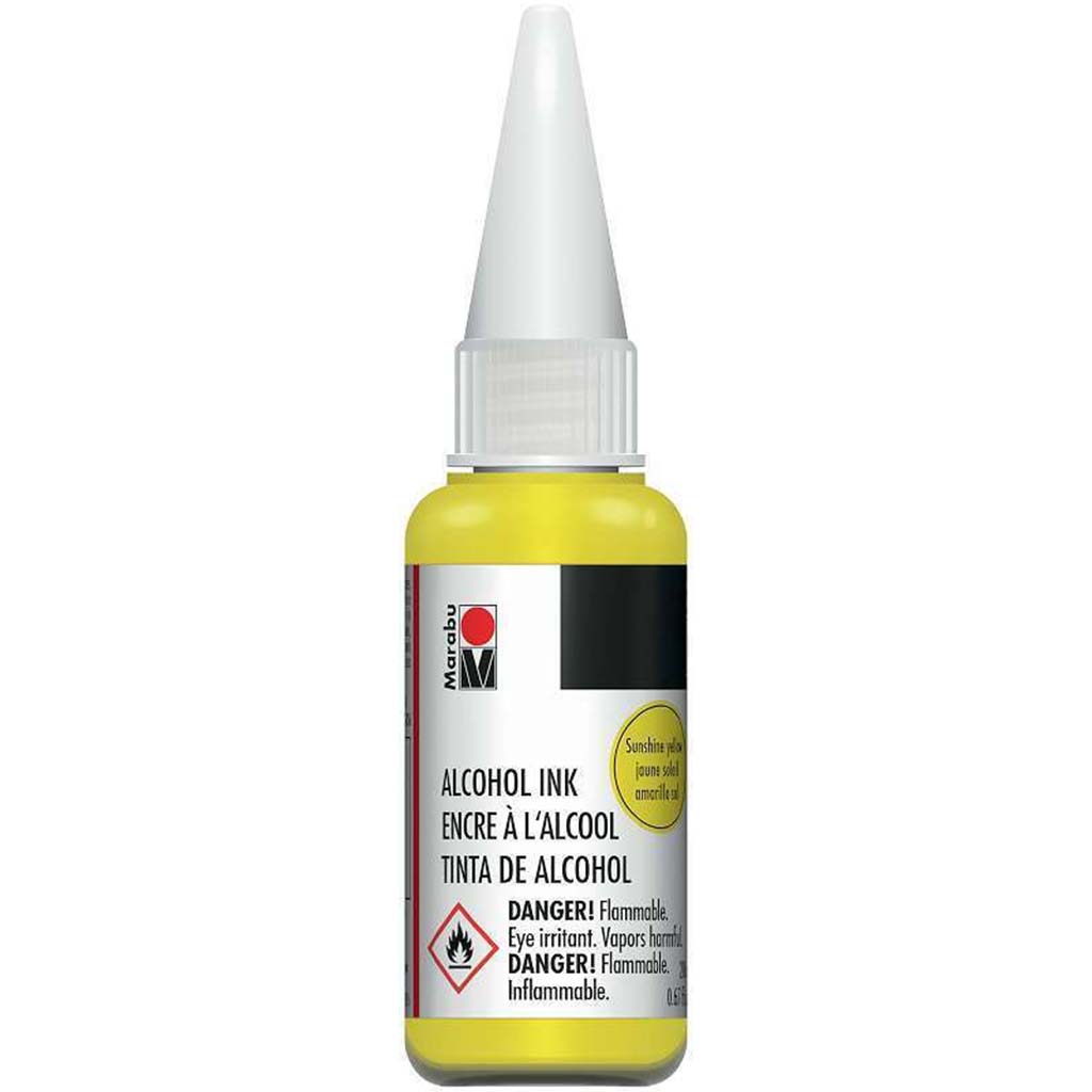 Marabu Alcohol Ink 20ml 220 Sunshine Yellow
