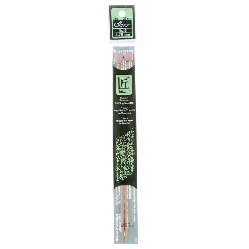 Clover Bamboo Knitting Needle 9 Inches