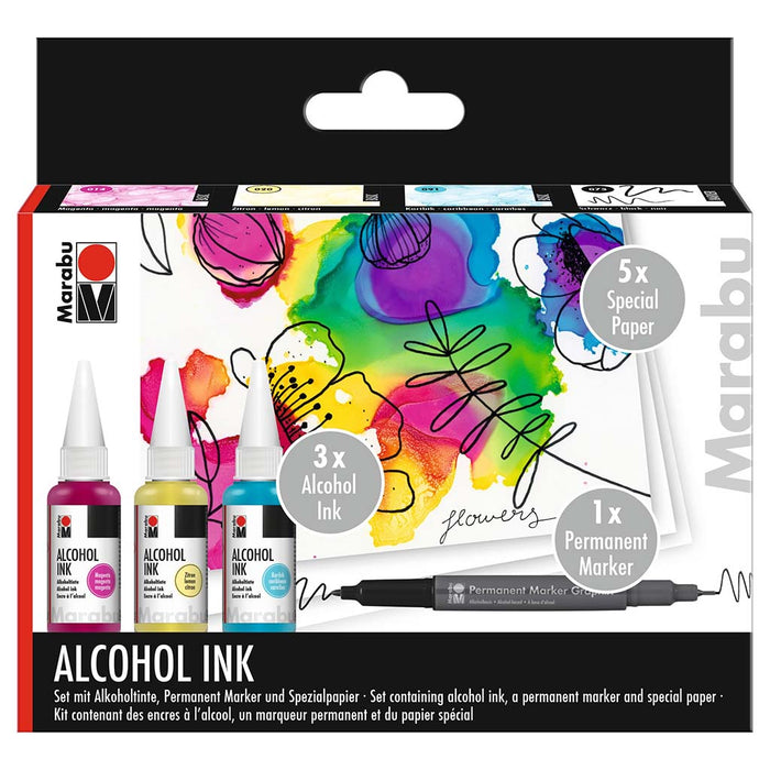Alcohol Ink Flower Set