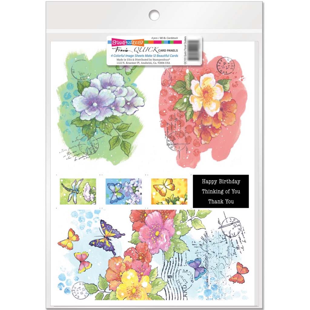 Quick Card Panels Floral Clusters