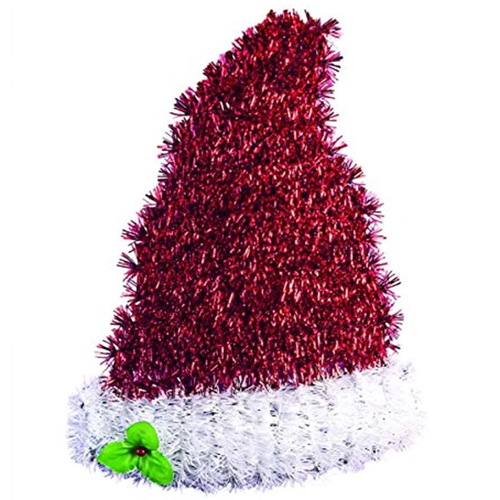 3D Tinsel Santa Hat Decoration