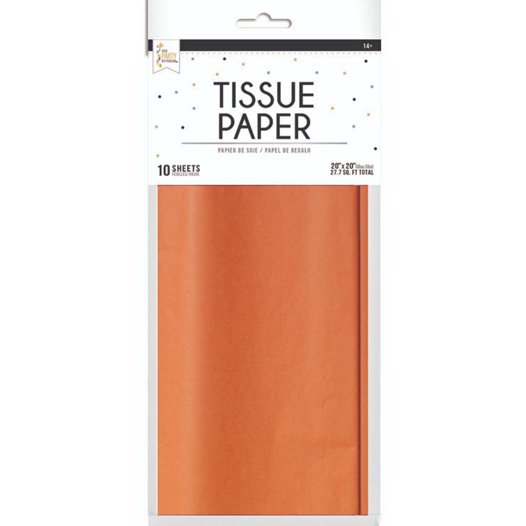 Tissue Bright Orange 10Pk, 20in X 20in