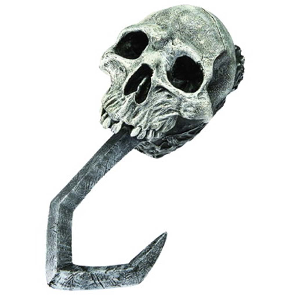 Skull Hand Hook, 12in x 6in