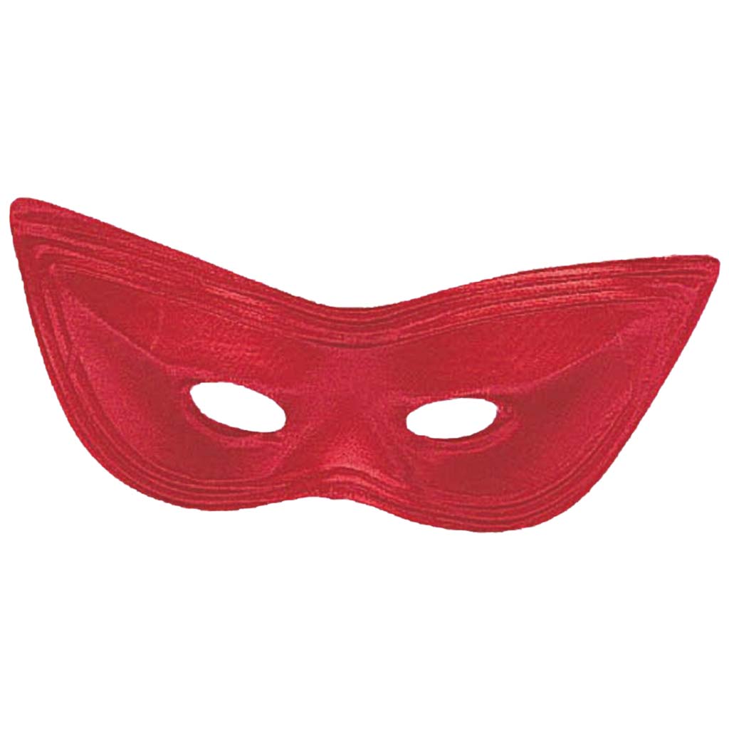 Satin Harlequin Eye Mask, Red