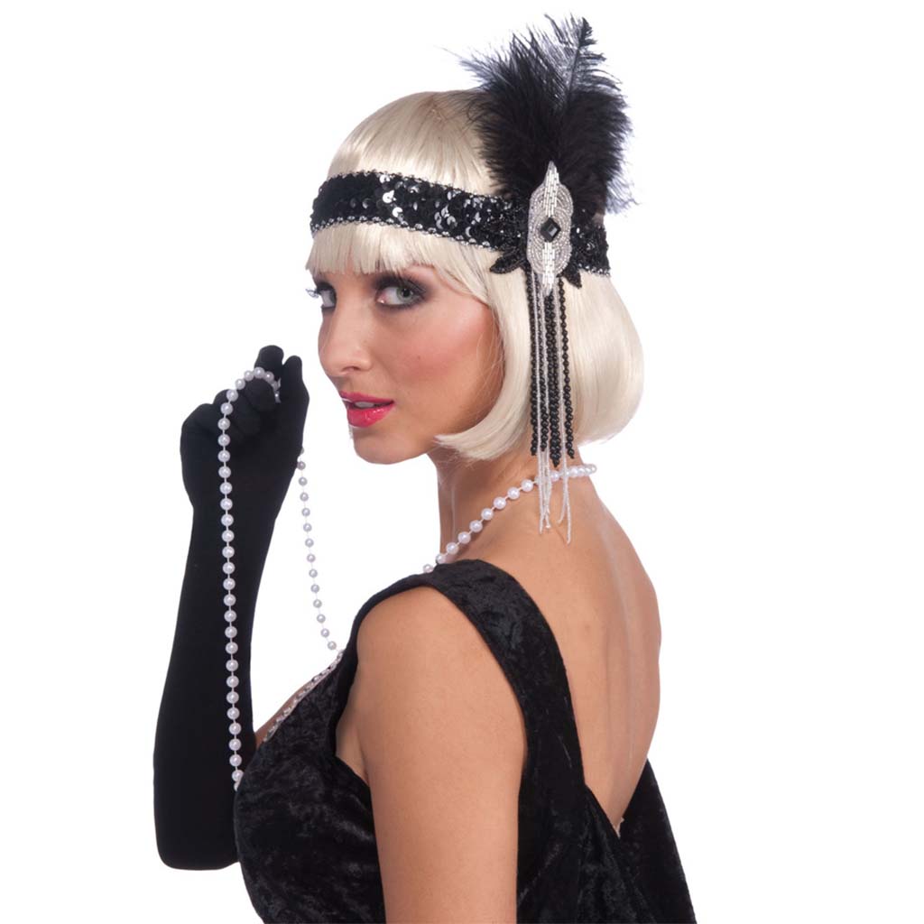 Black Flapper Headband