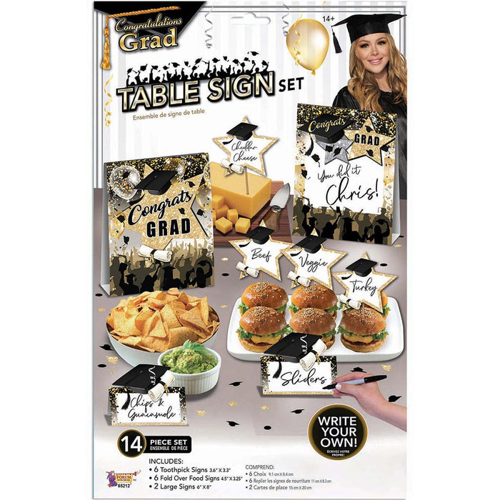 14pcs Graduation Buffet Table Decoration Kit