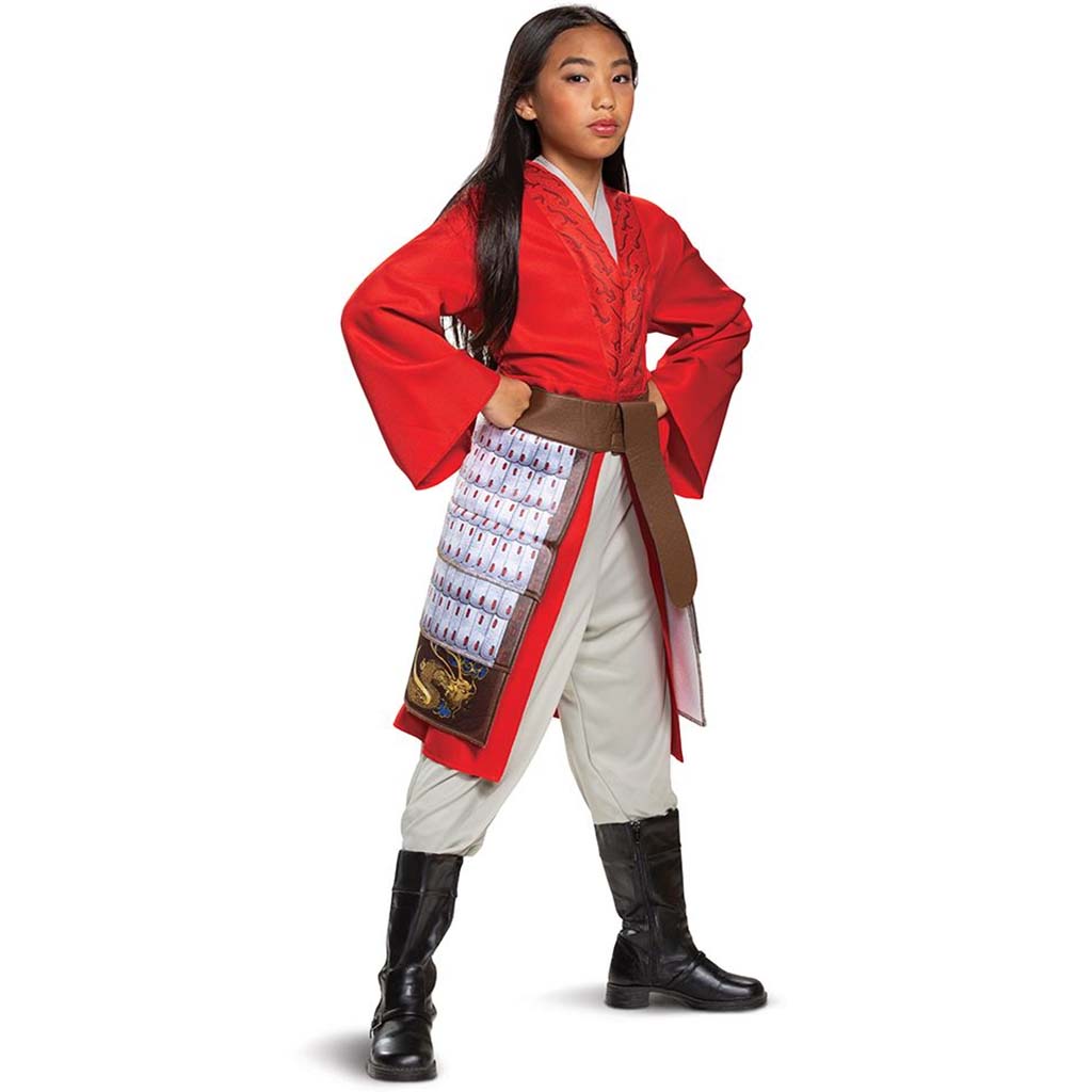 Mulan Hero Red Dress Deluxe Costume Medium 7-8