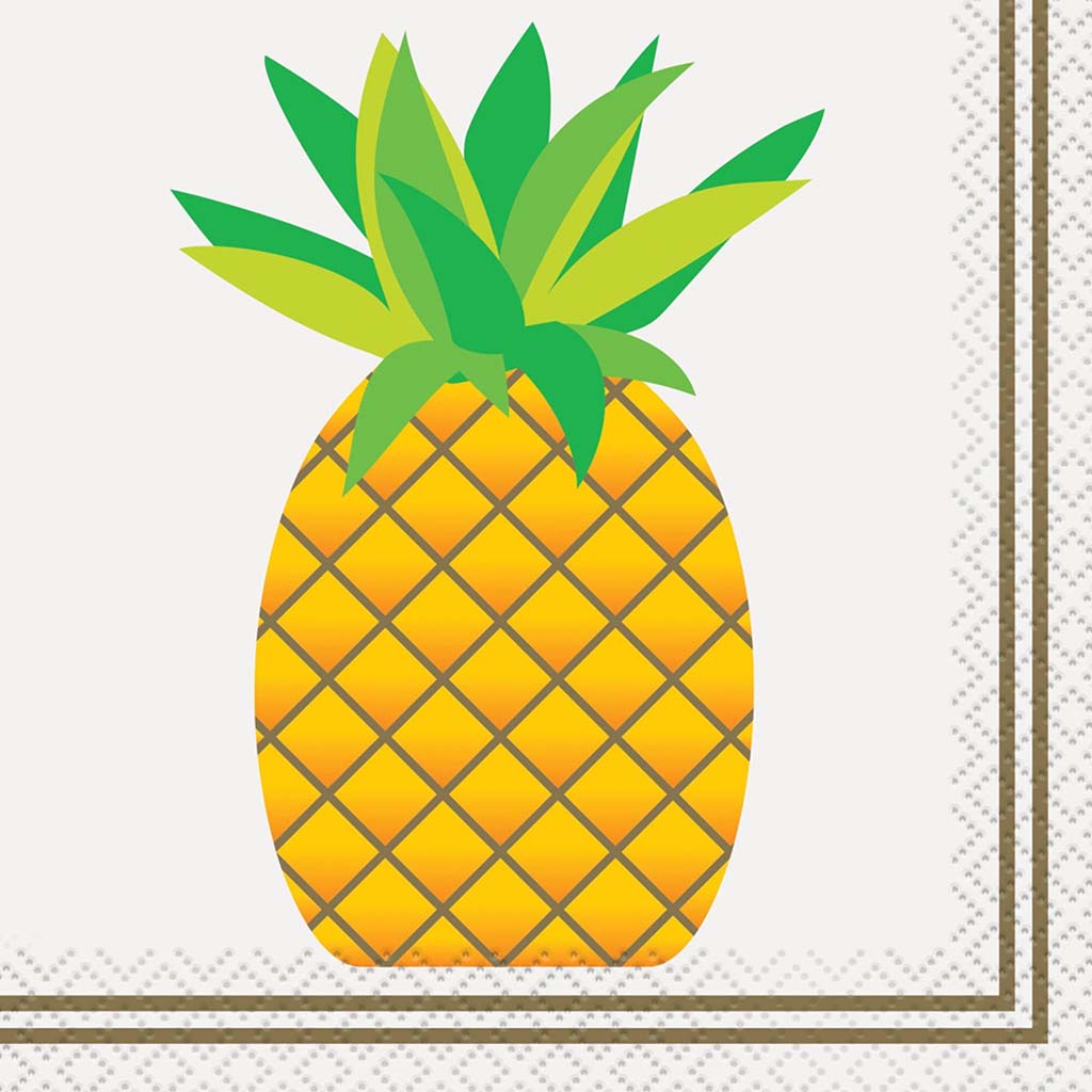 Pineapple Beverage Napkins, 24ct