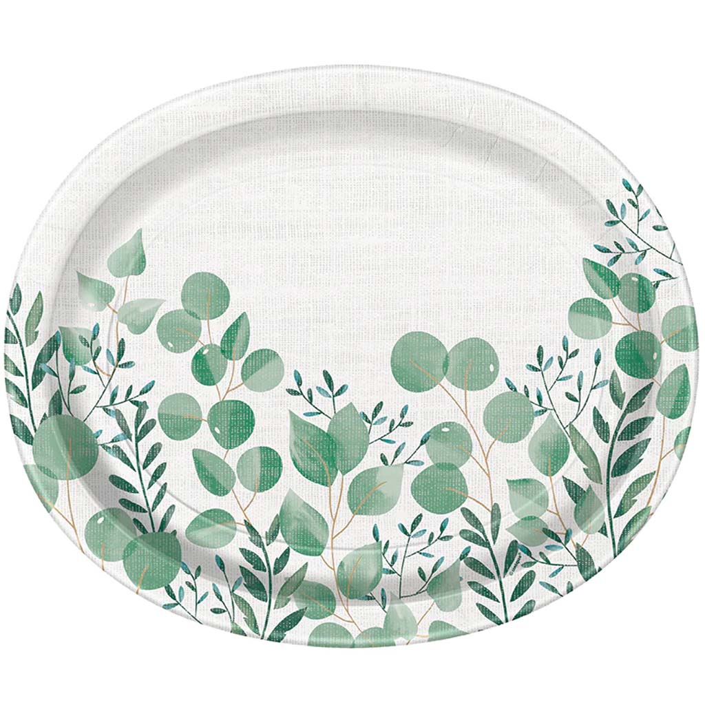 Botanical Oval Plates, 8ct