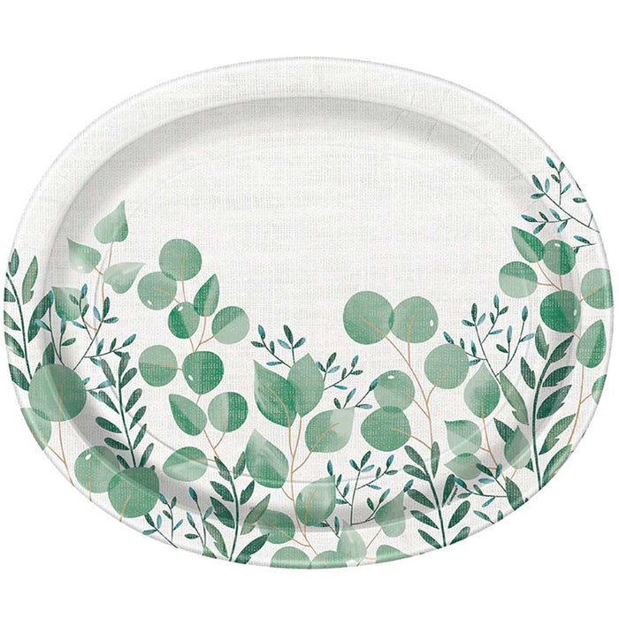 Botanical Oval Plates, 8ct