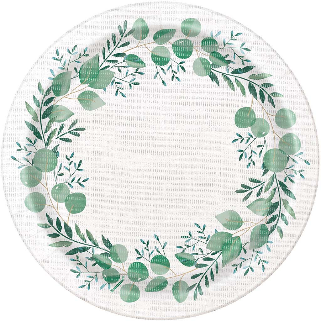 Botanical Dessert Plates 7in, 8ct