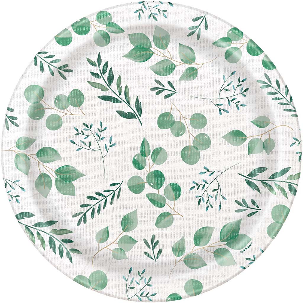 Botanical Dinnert Plates 9in, 8ct