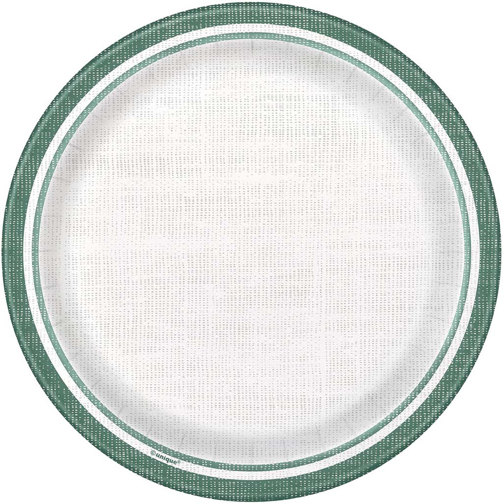 Botanical Stripe Dessert Plates 7in, 8ct