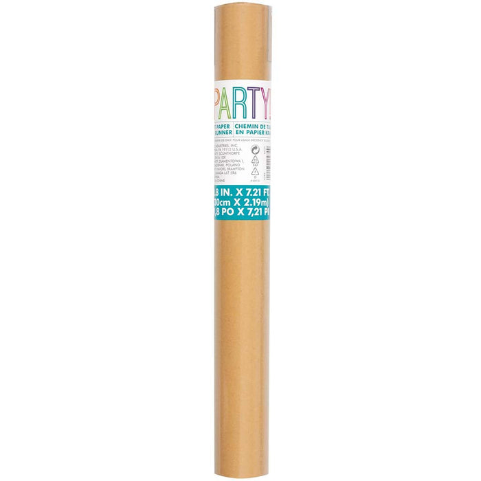 Kraft Paper Table Runner, 12ft