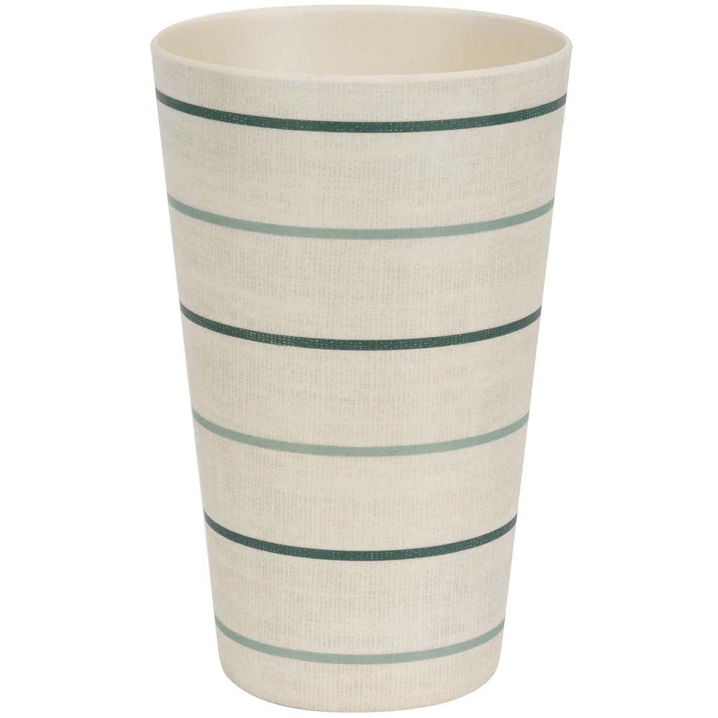 Botanical Stripe Bamboo Melamine Cup, 3ct