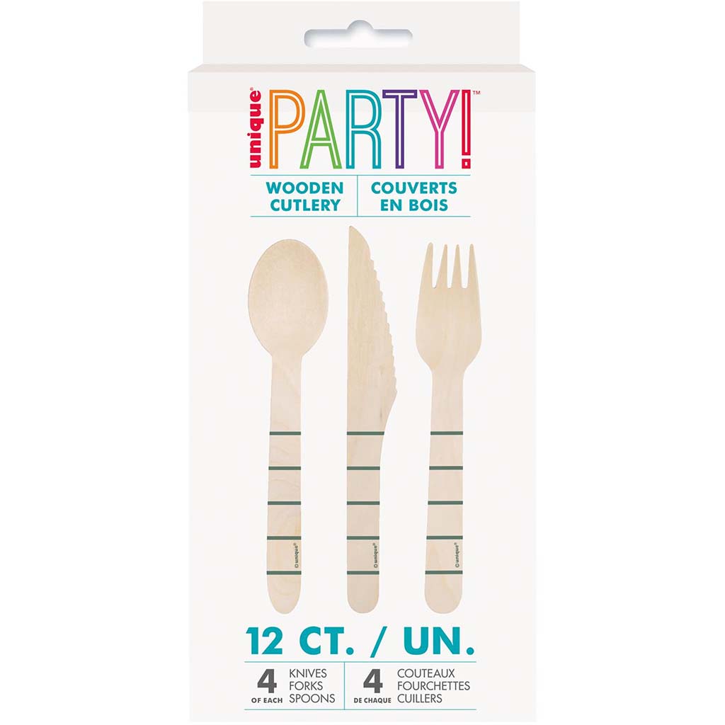 Botanic Stripe Wooden Cutlery Set