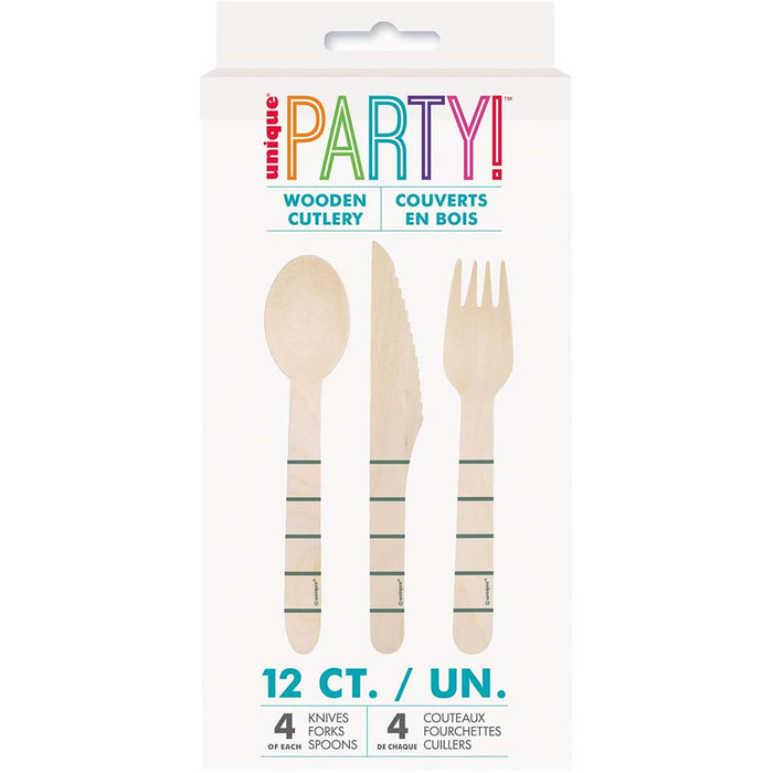 Botanic Stripe Wooden Cutlery Set