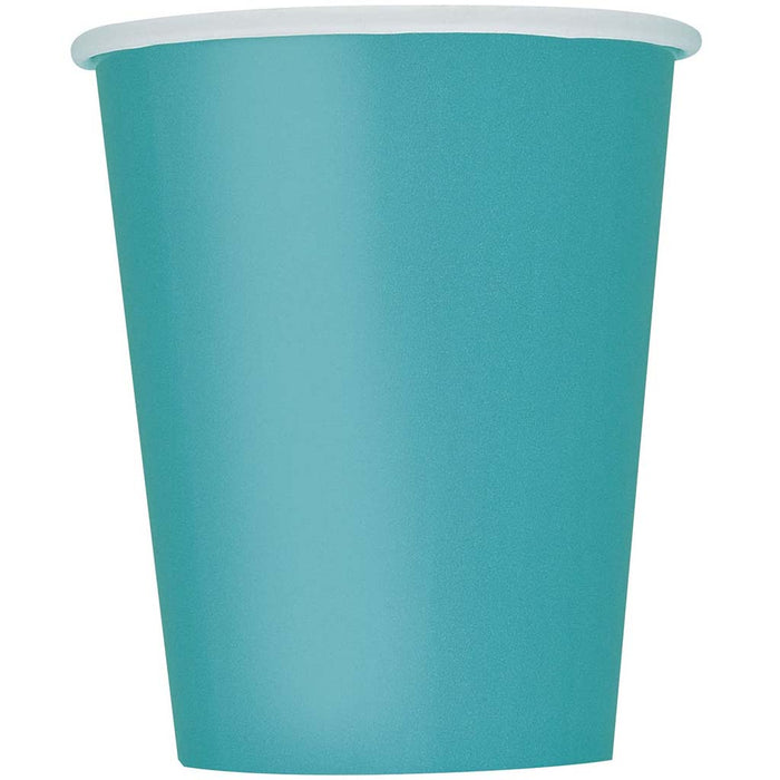 Terrific Teal Paper Cups 9oz, 8ct