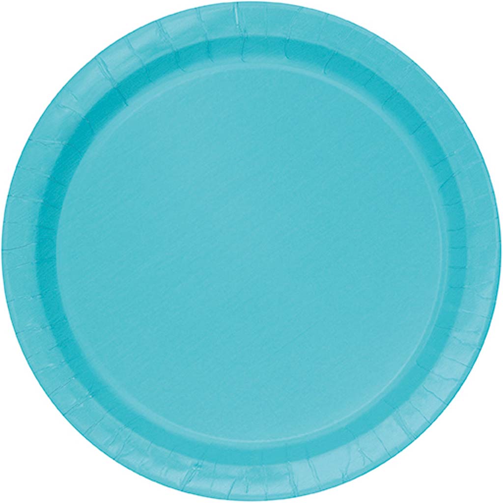 Terrific Teal Dessert Plates 7in, 20ct