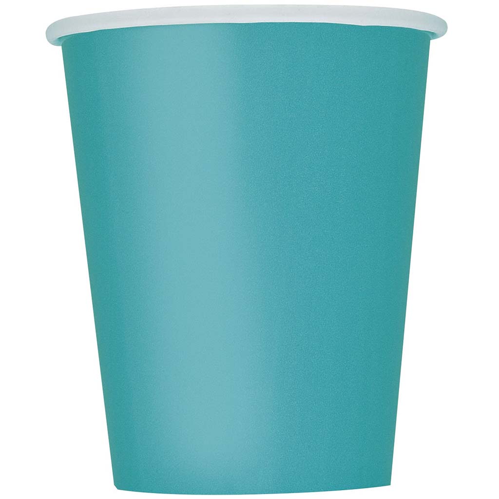 Terrific Teal Paper Cups 9oz, 14ct