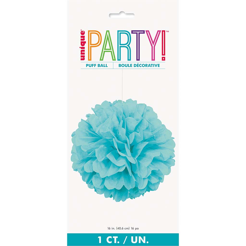 Terrific Teal Puff D�cor, 16in