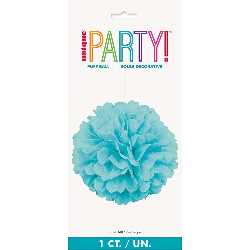 Terrific Teal Puff D�cor, 16in