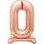 Gold Foil Stand Number Balloon 0, 30in