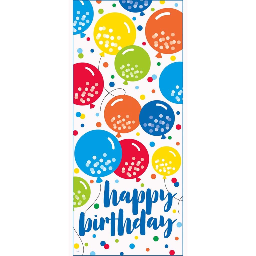 Balloon Cheer Happy Birthday Door Poster