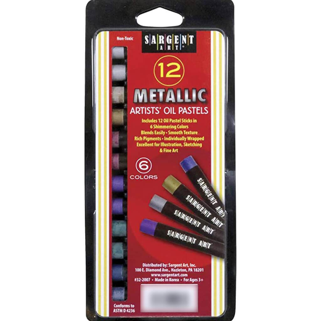 Large Size Metallic Oil Pastels 12ct