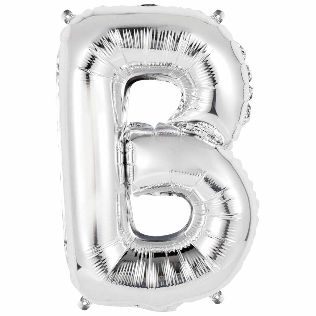 Silver Foil Balloon letter B, 14in