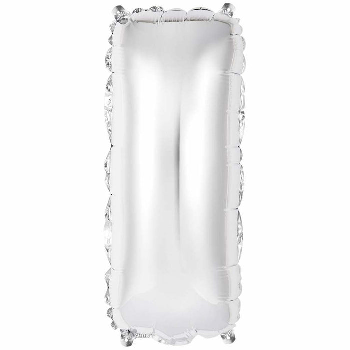 Silver Foil Balloon letter I, 14in