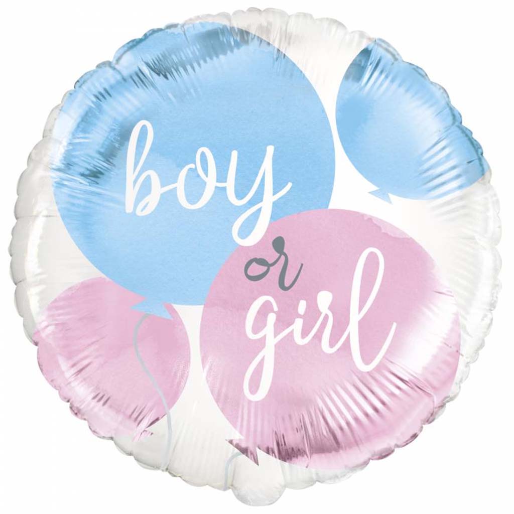 Gender Reveal Party Foil Balloon, 18in