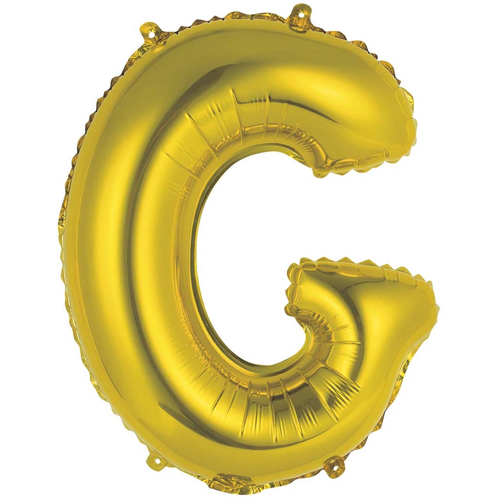 Gold Foil Balloon Letter G, 14in