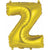 Gold Foil Balloon Letter Z, 14in
