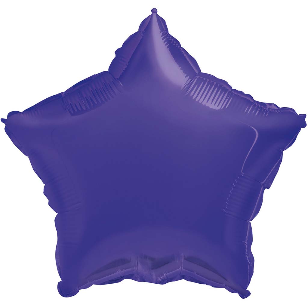 Deep Purple Star Foil Balloon, 18in