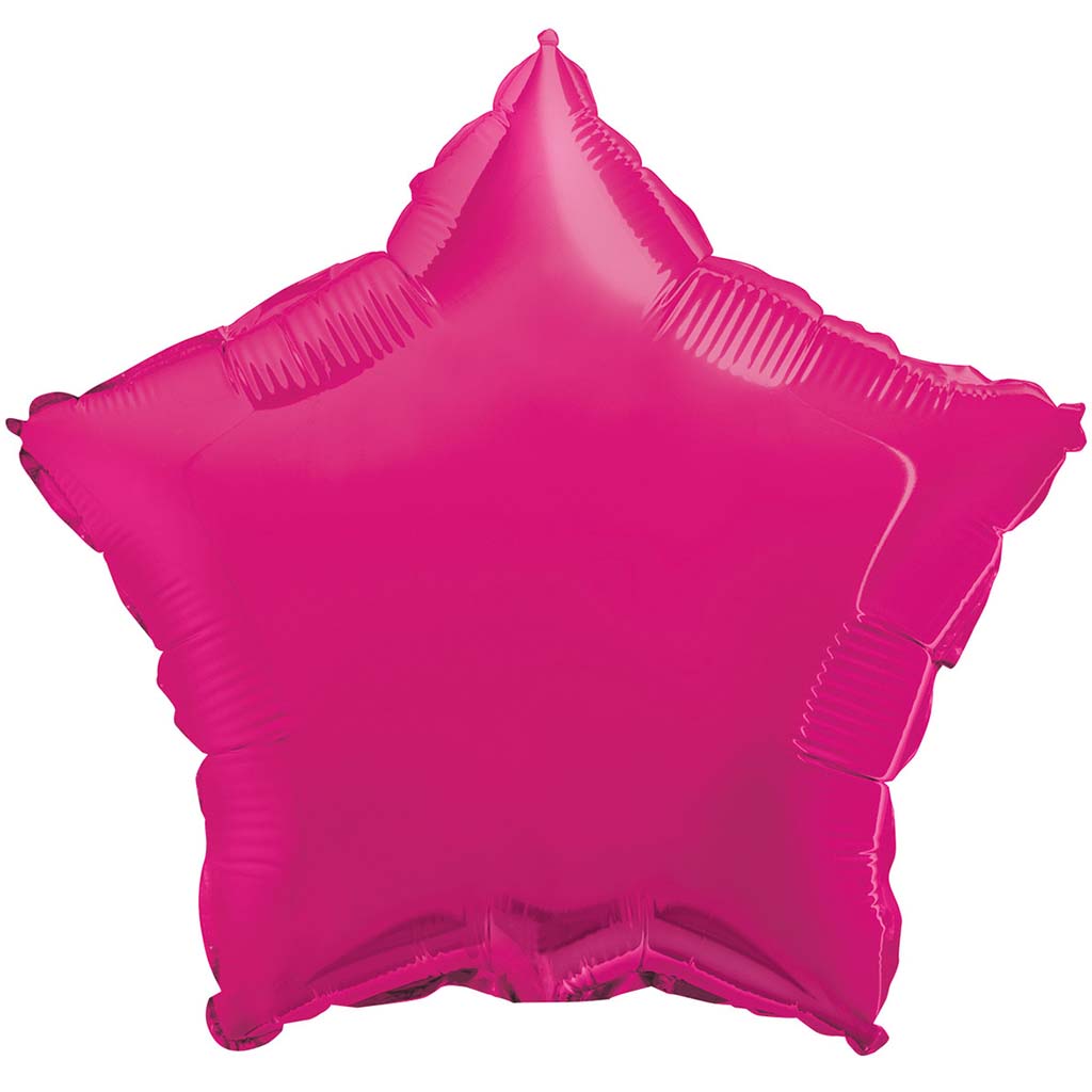 Star Hot Pink Foil Balloon, 18in