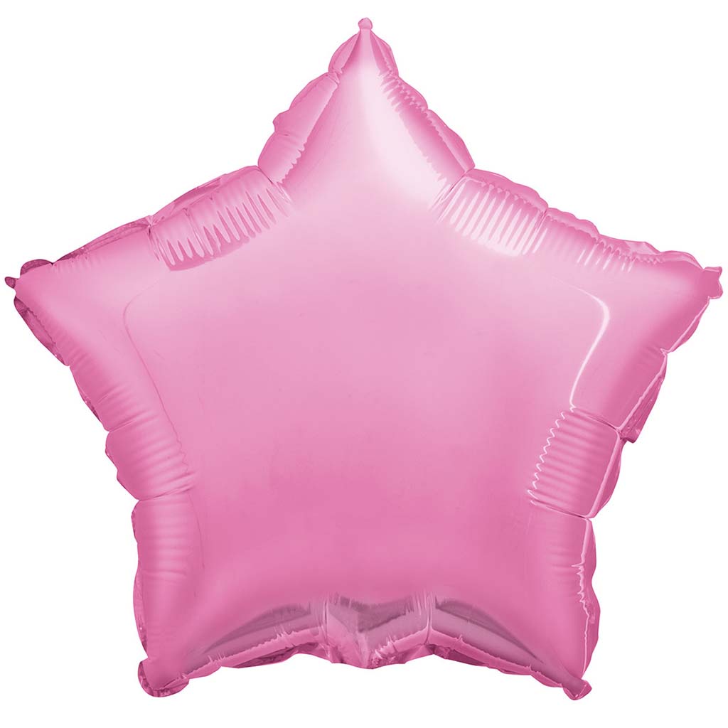 Pastle Pink Star Foil Balloon, 18in