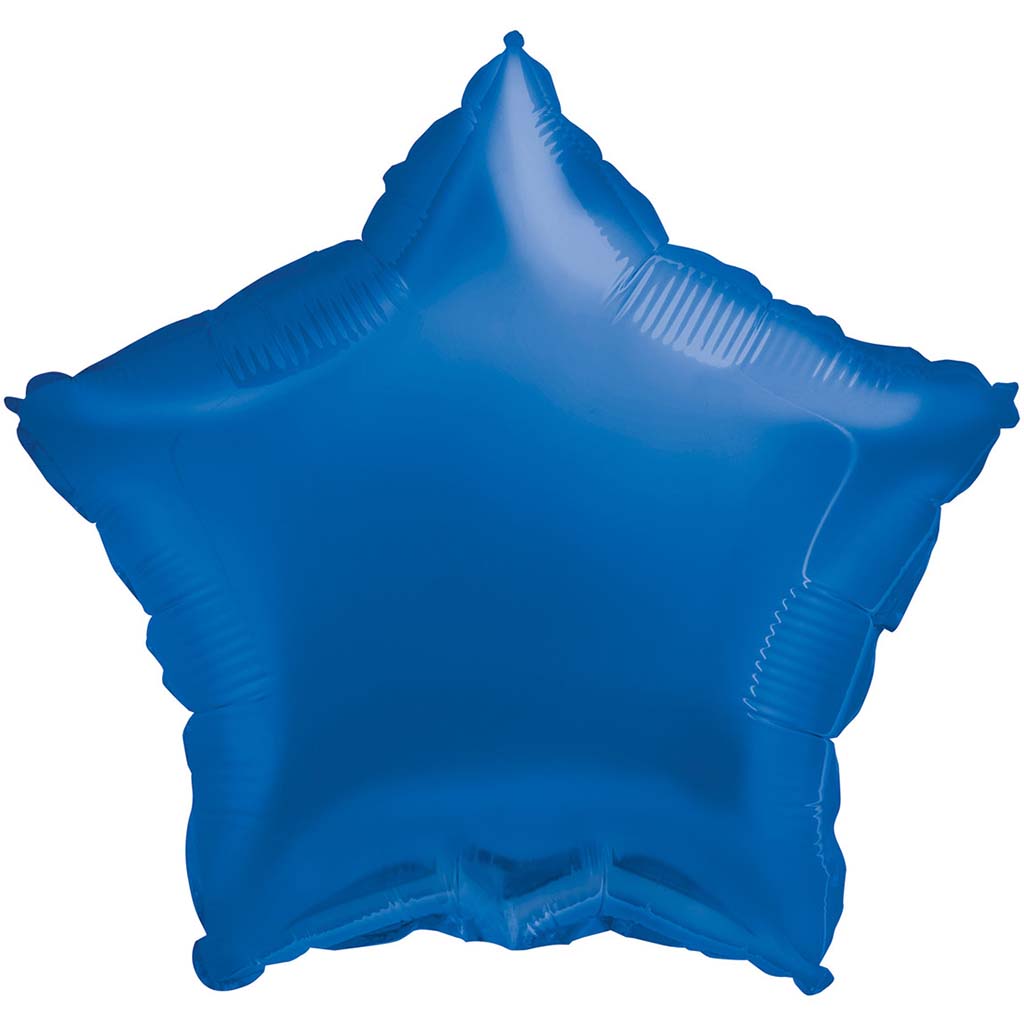 Royal Blue Star Foil Balloon, 18in