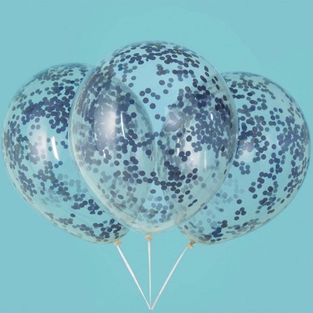 White and Royal Blue Balloon 12in, 6ct