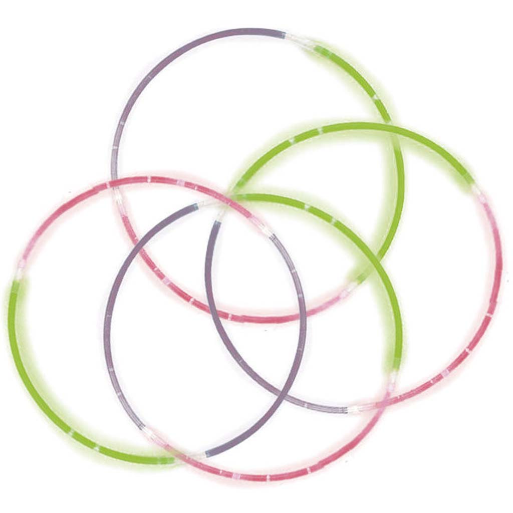 Glow Necklaces Assorted Colors 22in, 4ct