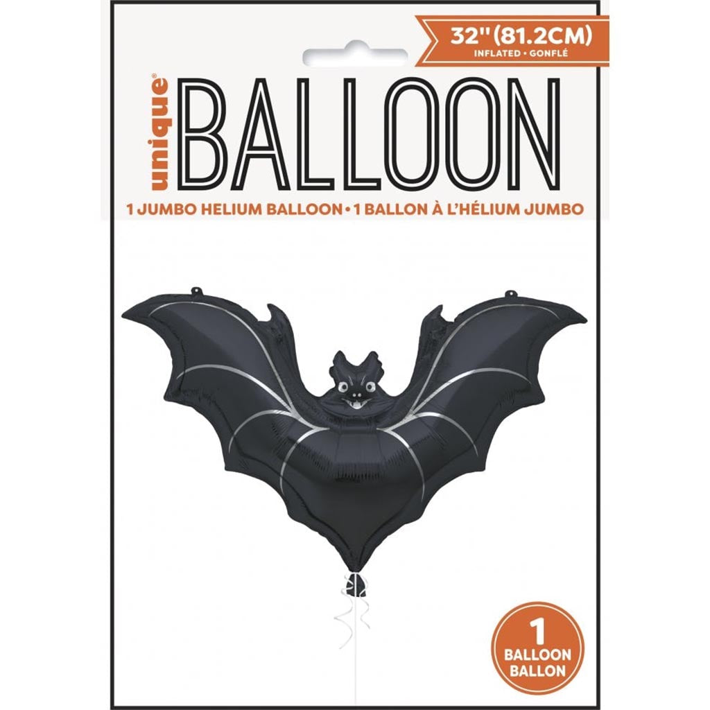 Black Bat Giant Foil Balloon, 32in