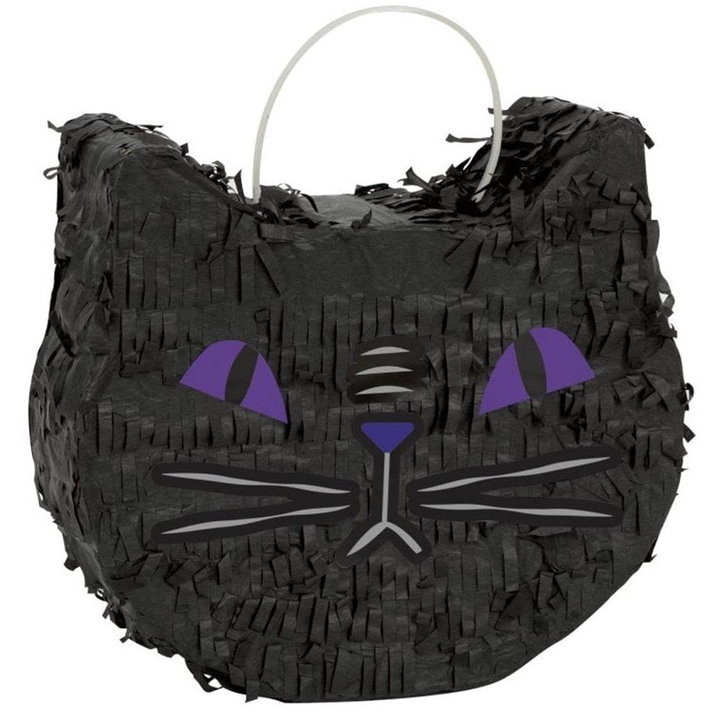 Black Cat Face Mini Pinata