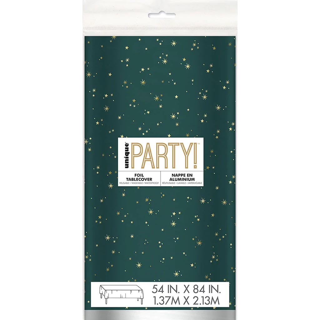 Modern Christmas Plastic Tablecover 54in x 84in