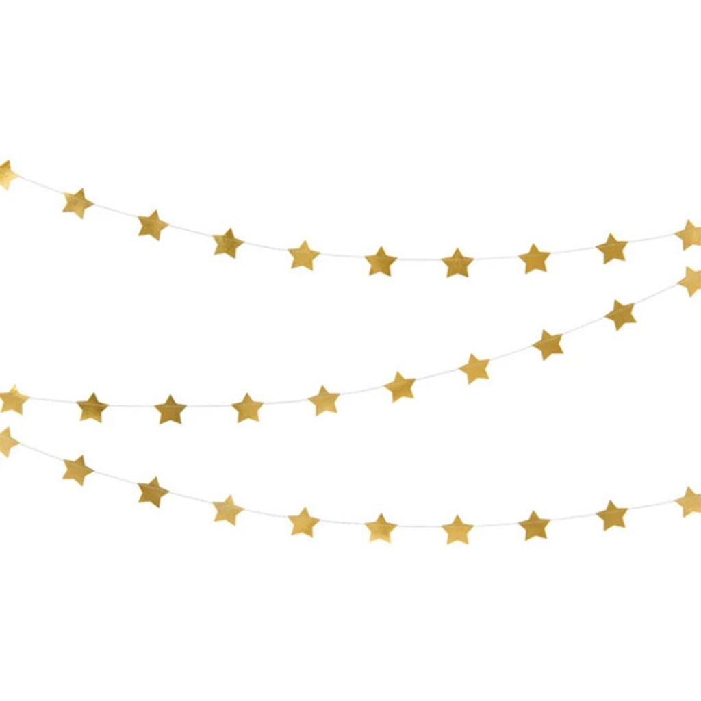 Gold Star/Starburst Garland, 9ft