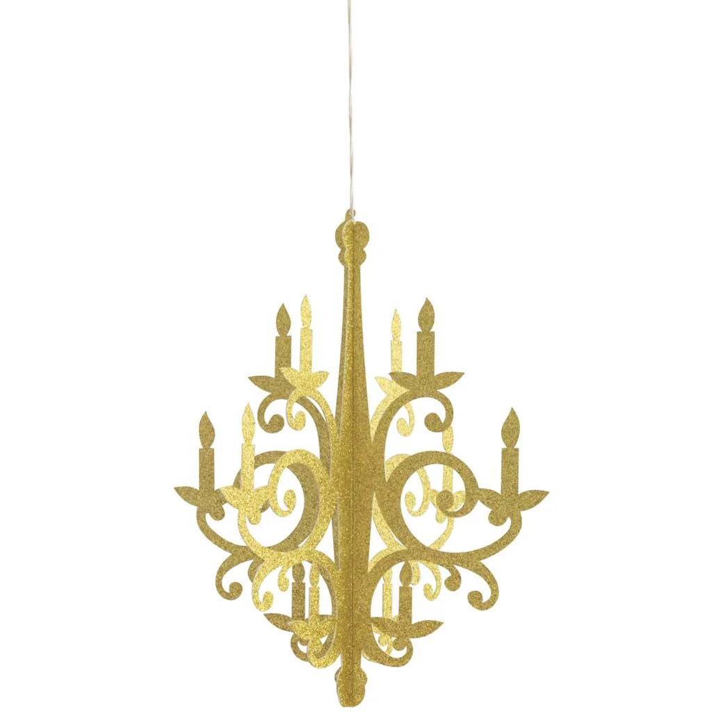 Gold Foil Party Chandelier Decoration