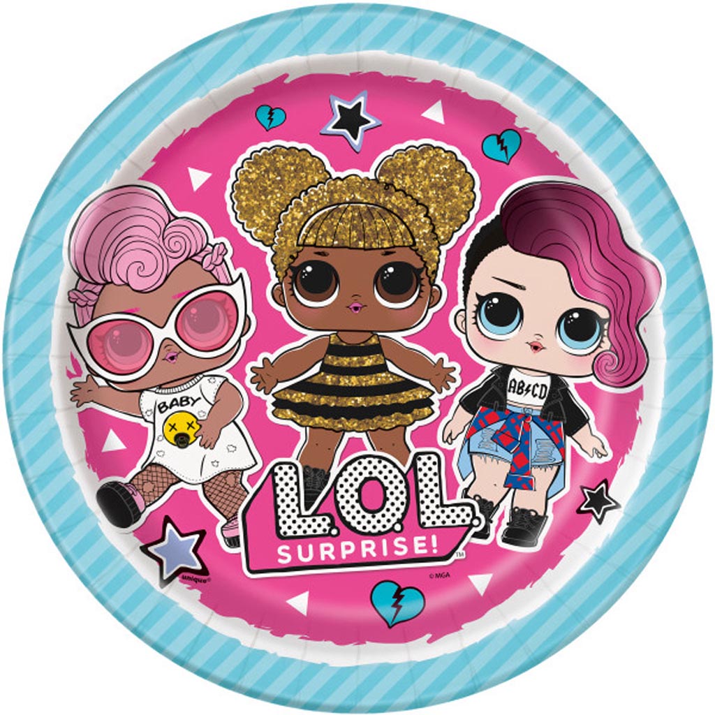 Lol Surprise Dinner Plates 9in, 8ct